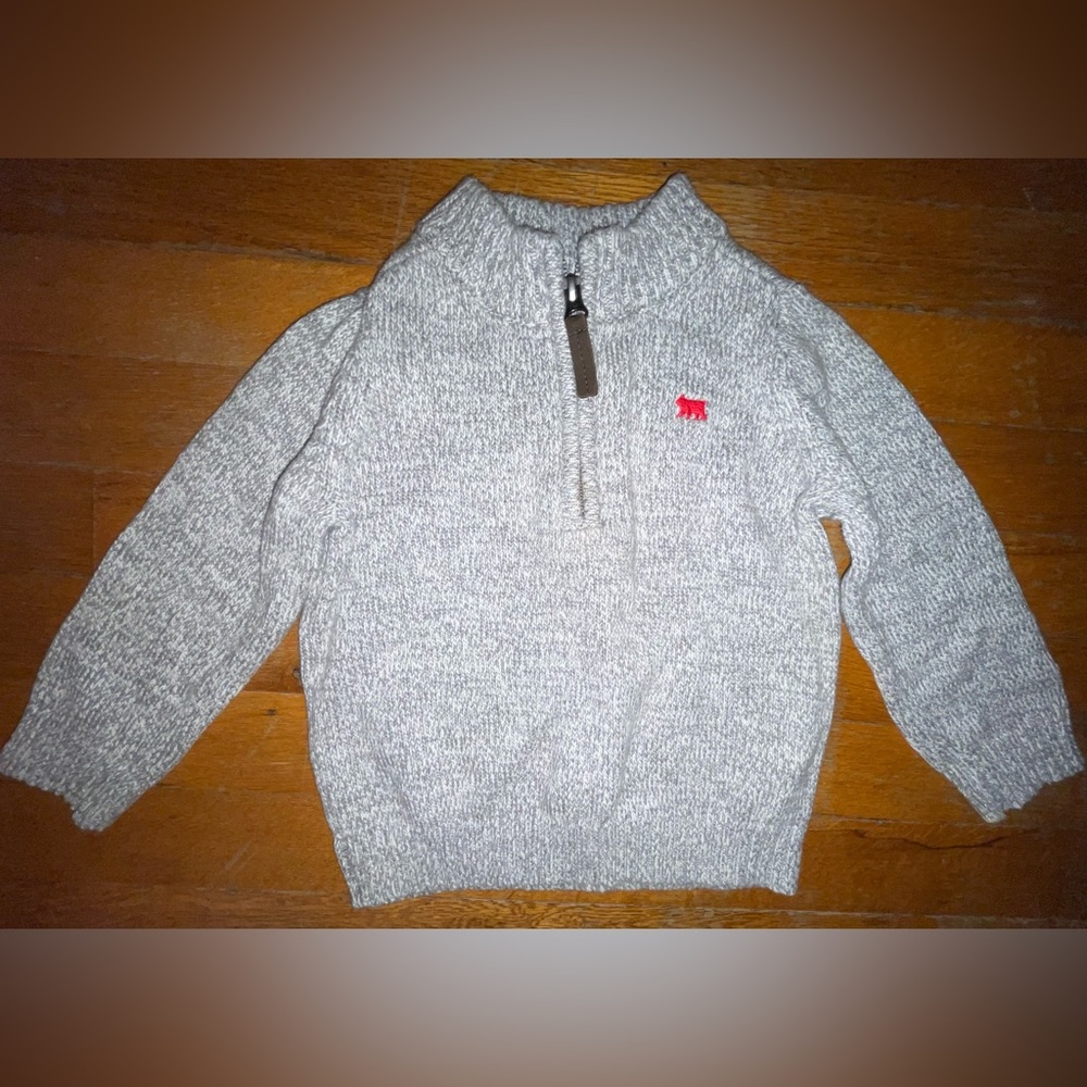 Kids Carter's Red and Gray Knit Sweater (24m)